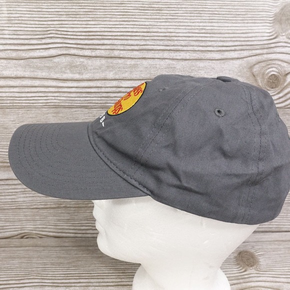 BASS PRO SHOPS CLUB LOGO GREY ADJUSTABLE STRAPBACK BASEBALL HAT CAP - Picture 4 of 8